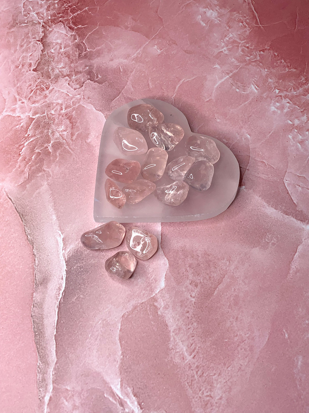 High Quality Rose Quartz Tumbled Stone