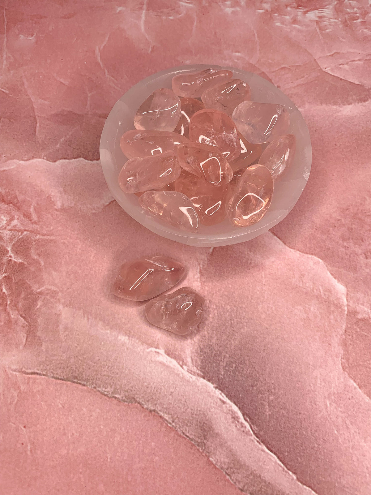 High Quality Rose Quartz Tumbled Stone