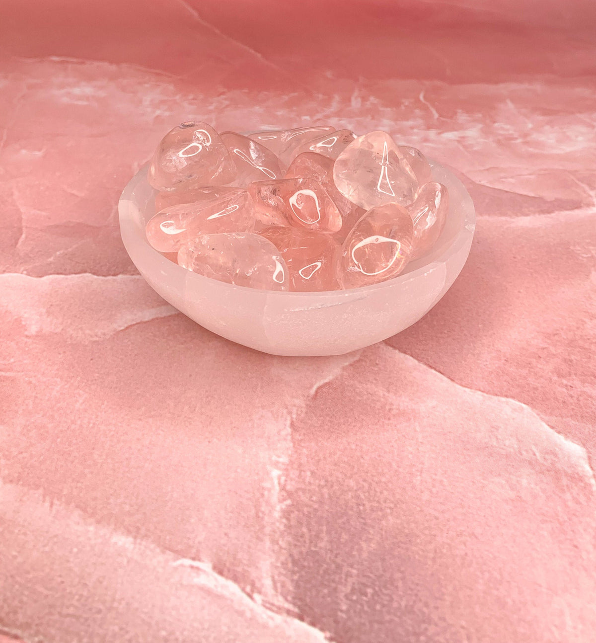 High Quality Rose Quartz Tumbled Stone