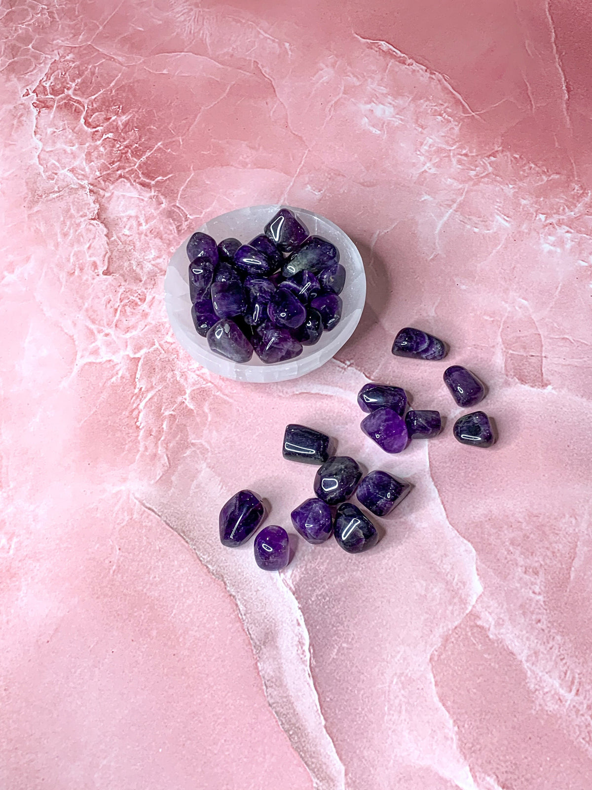 High Quality Dark Purple Amethyst Tumbled Stone