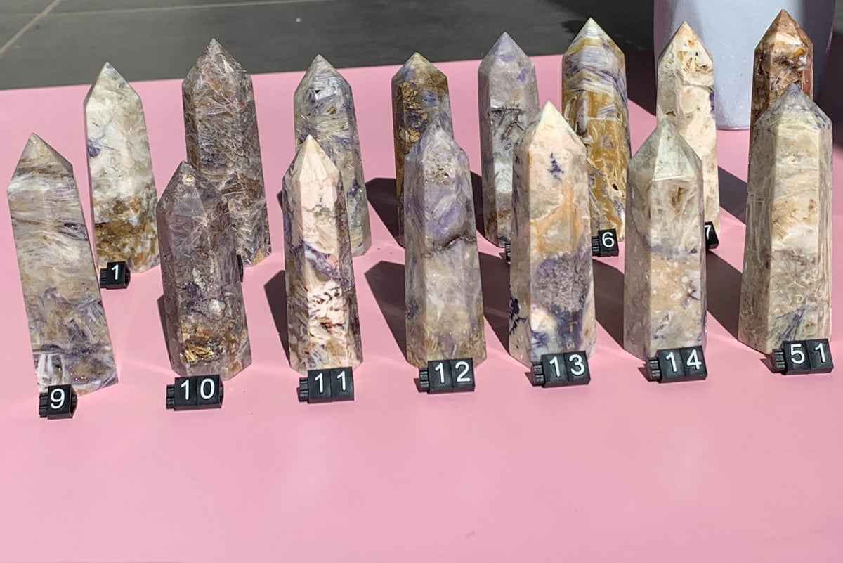 Violet Crystal Tower With Druzy