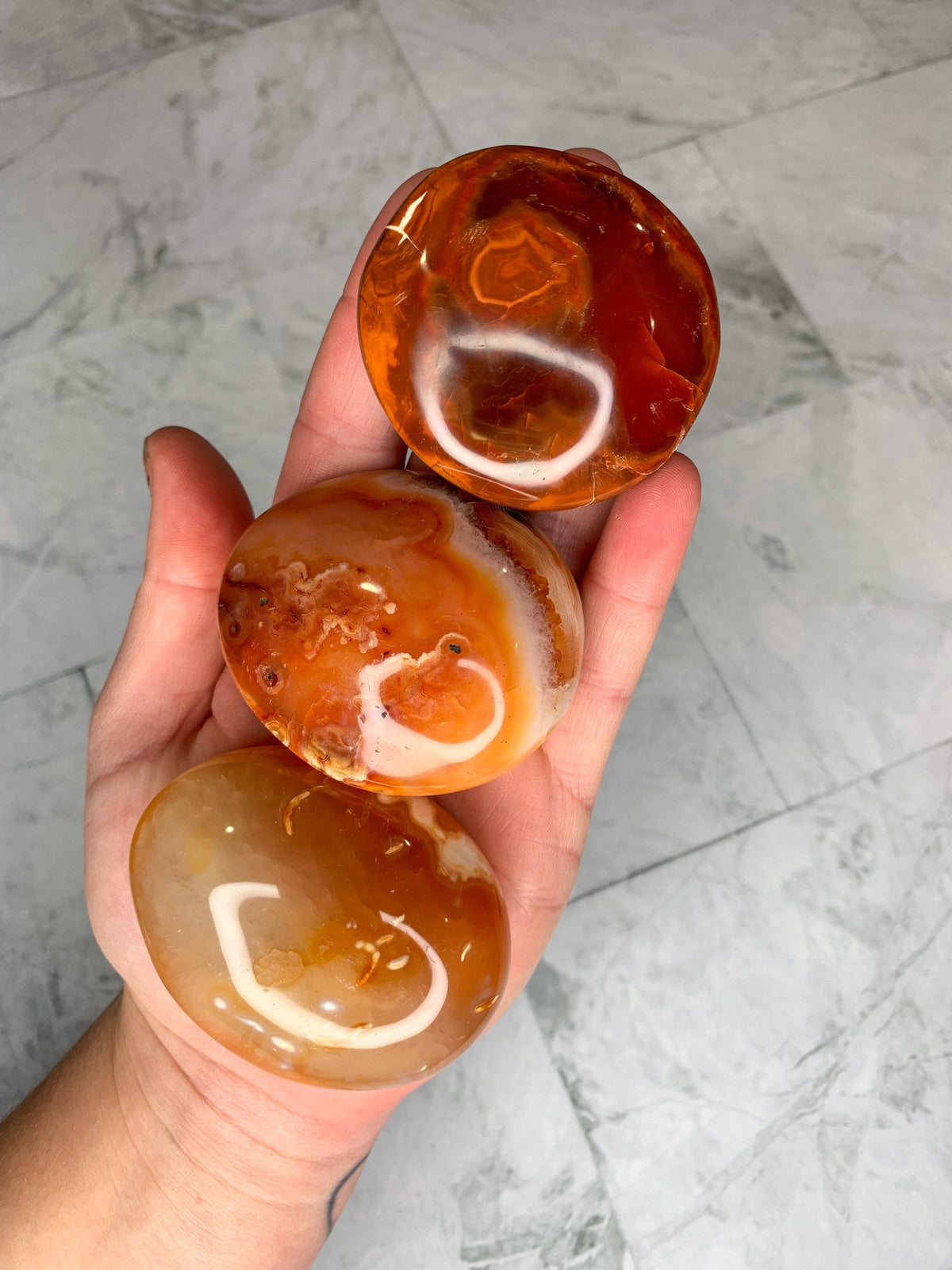 Carnelian Palm Stone