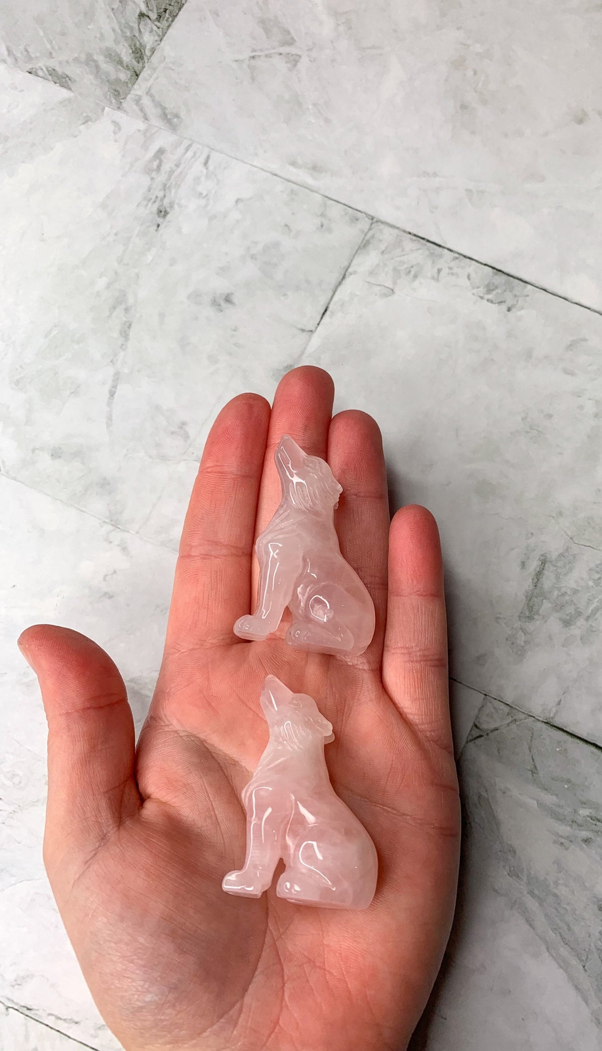 Rose Quartz Wolf
