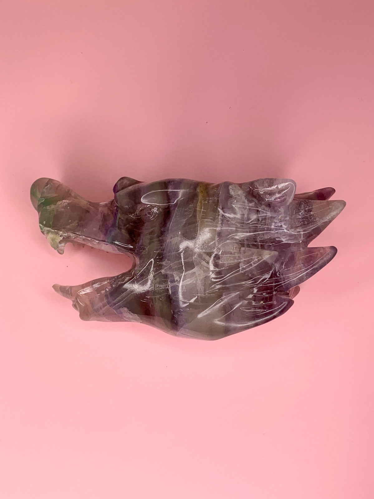 Large Fluorite Wolf Head