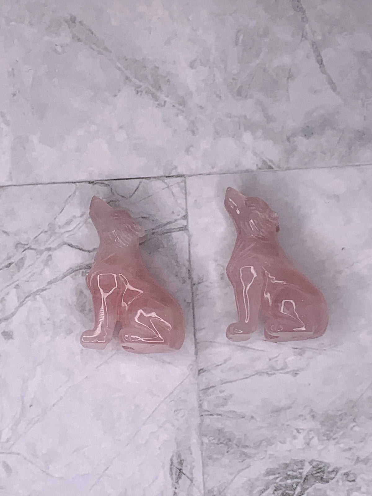 Rose Quartz Wolf