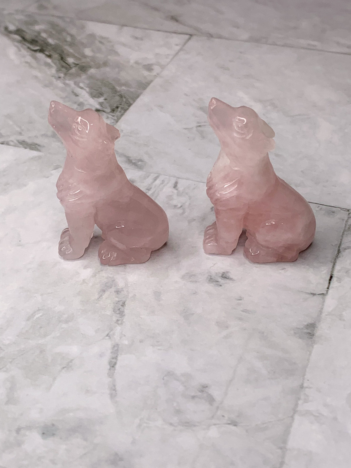 Rose Quartz Wolf