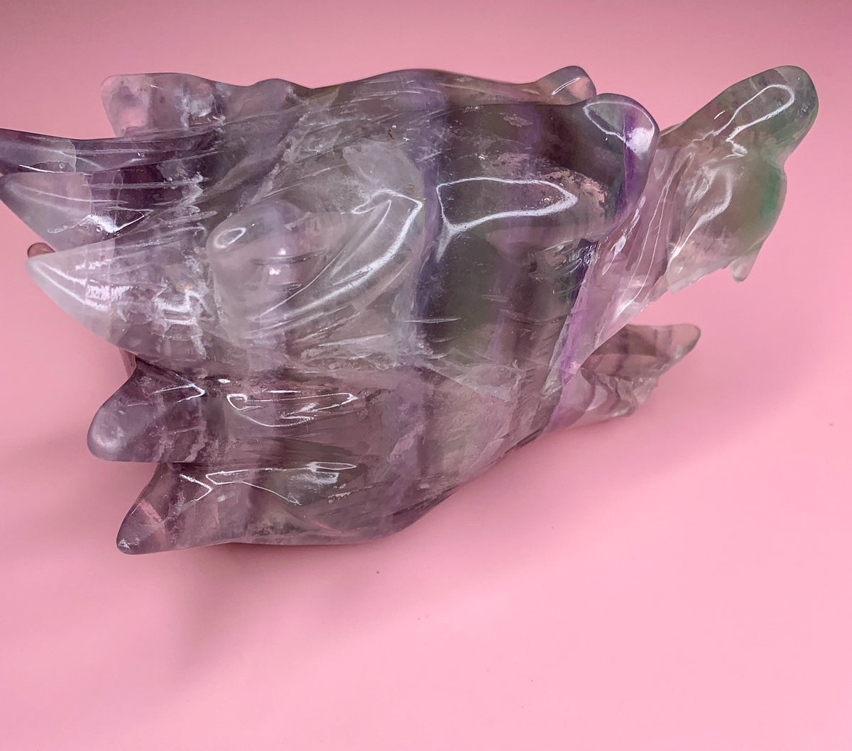 Large Fluorite Wolf Head