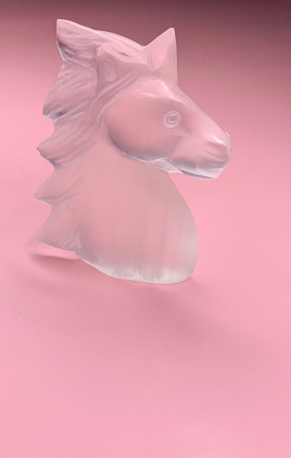 Selenite Unicorn Carving