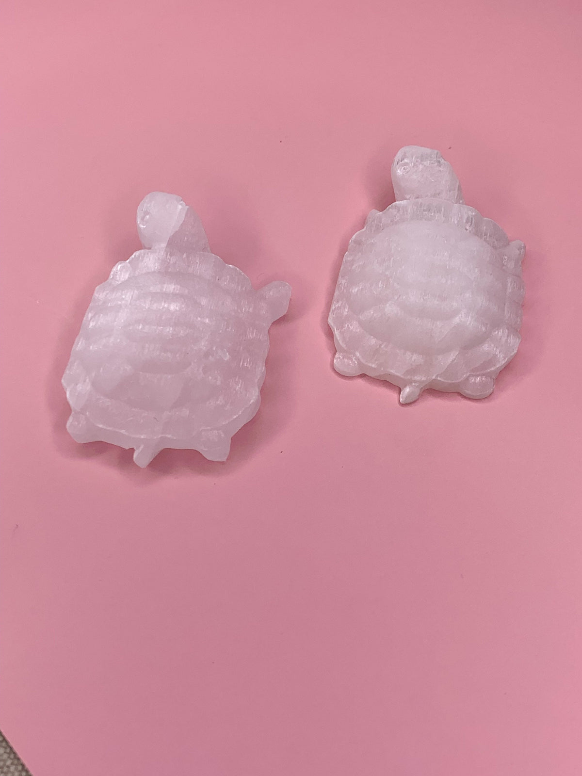 Selenite Turtle Carving