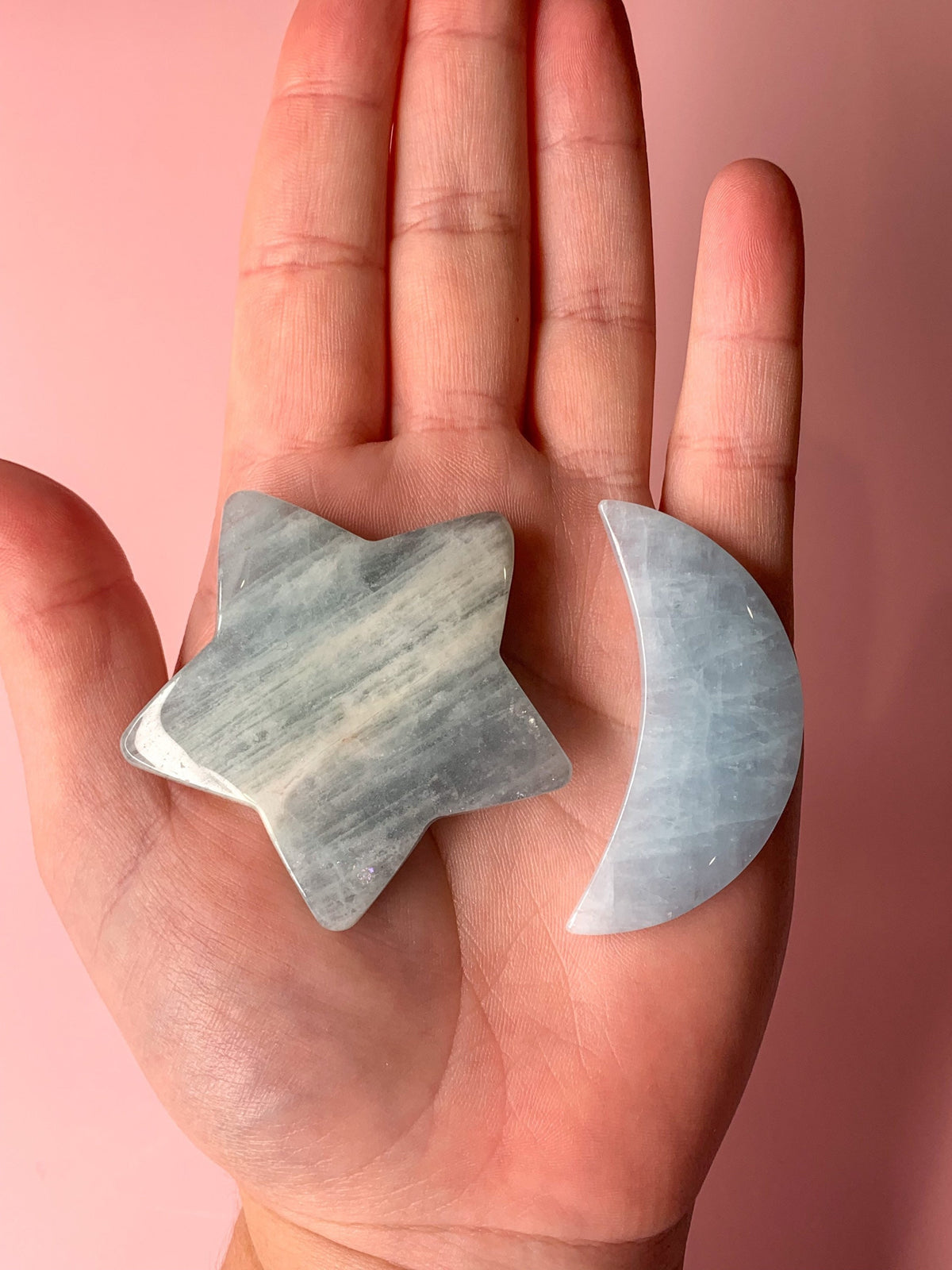 Aquamarine Star and Moon