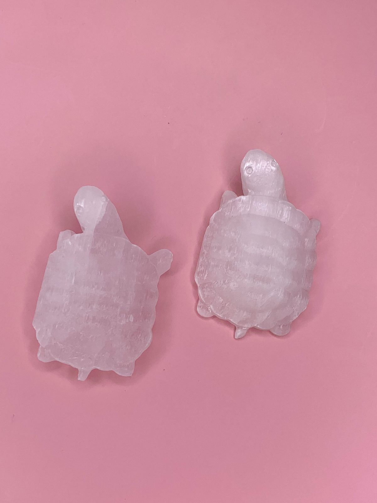 Selenite Turtle Carving