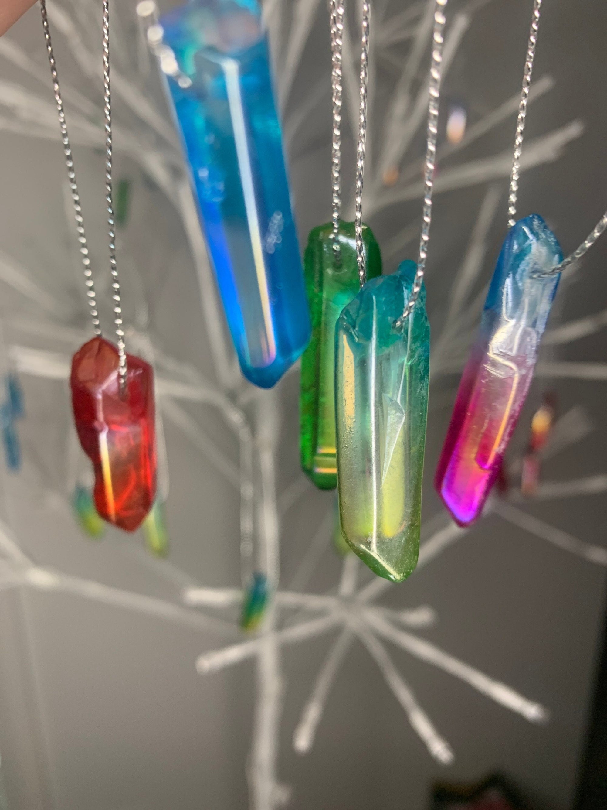 Aura Quartz Mixed Christmas Decorations
