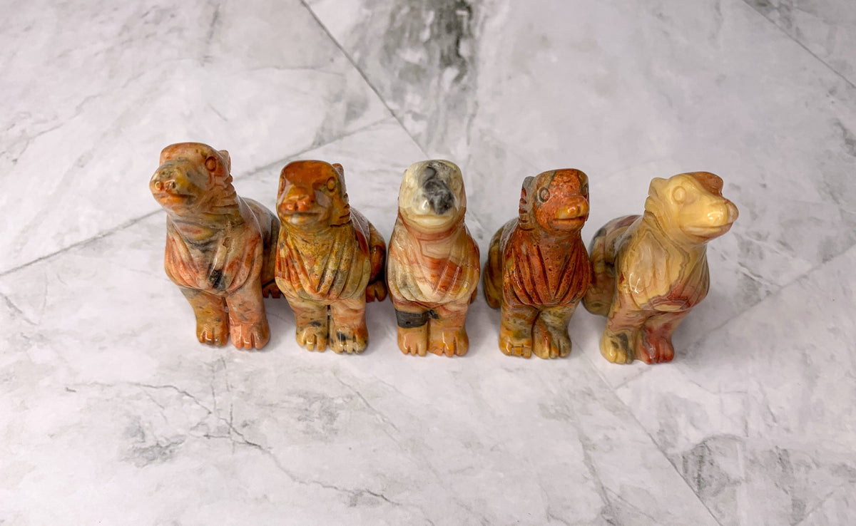 Crazy Lace Agate Wolf