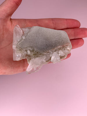 Medium Pink Himalayan Quartz Cluster