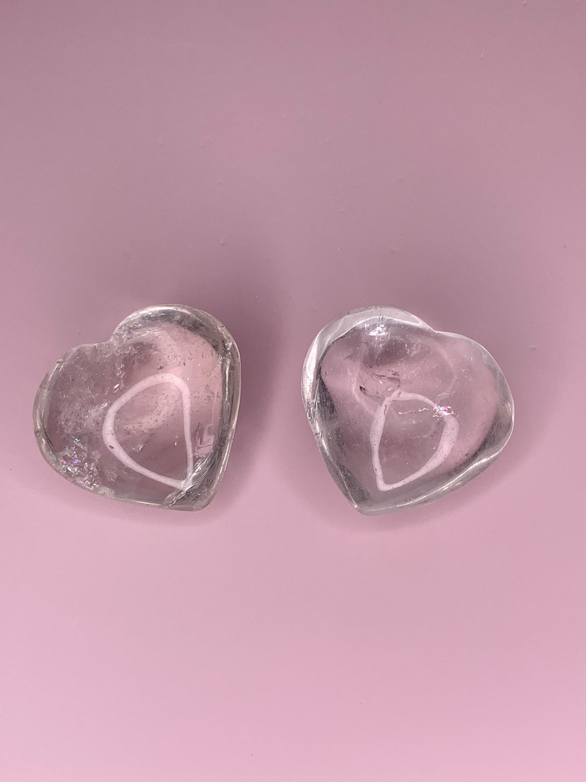 High Quality Clear Quartz Puffy Heart