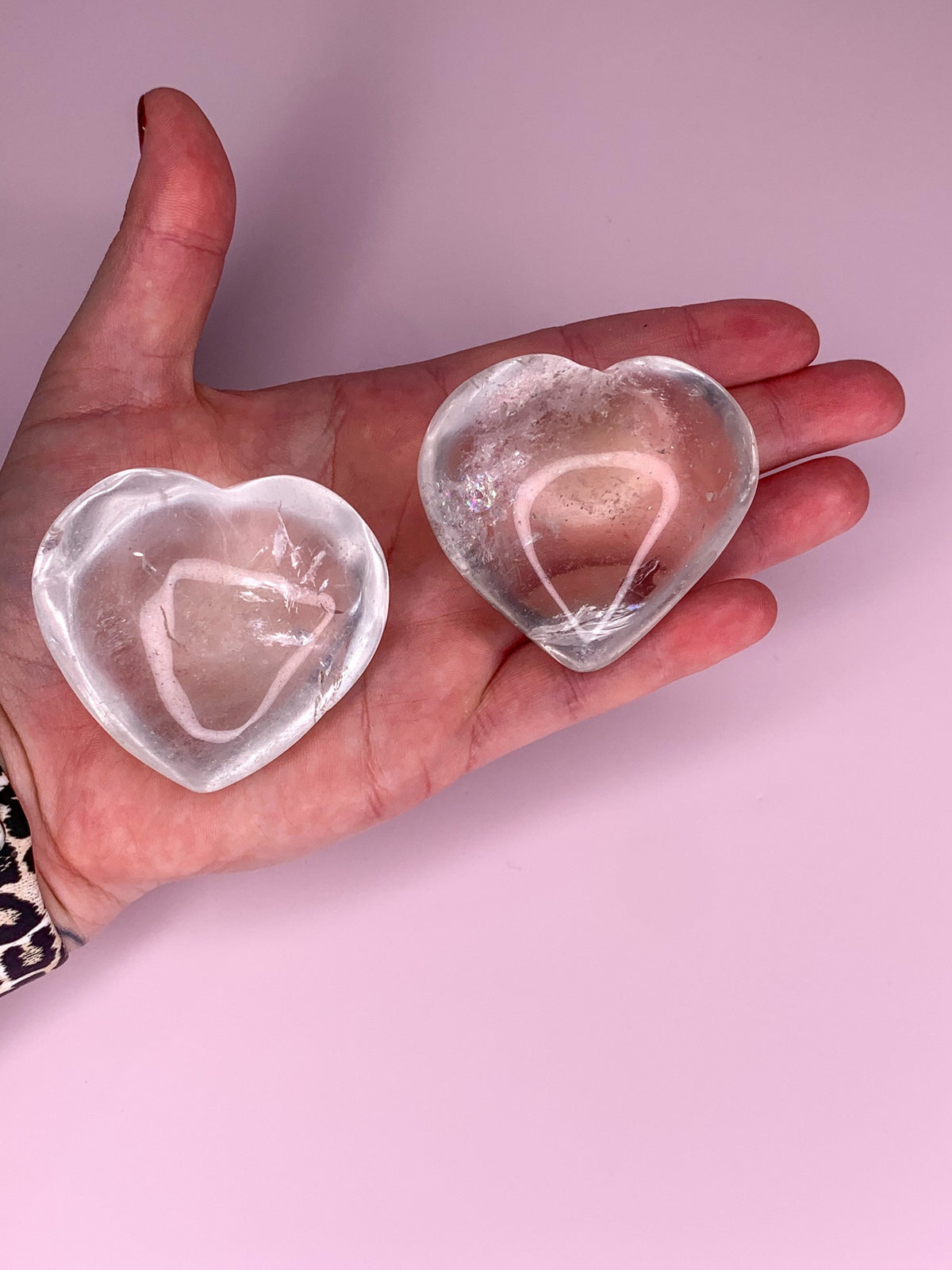 High Quality Clear Quartz Puffy Heart