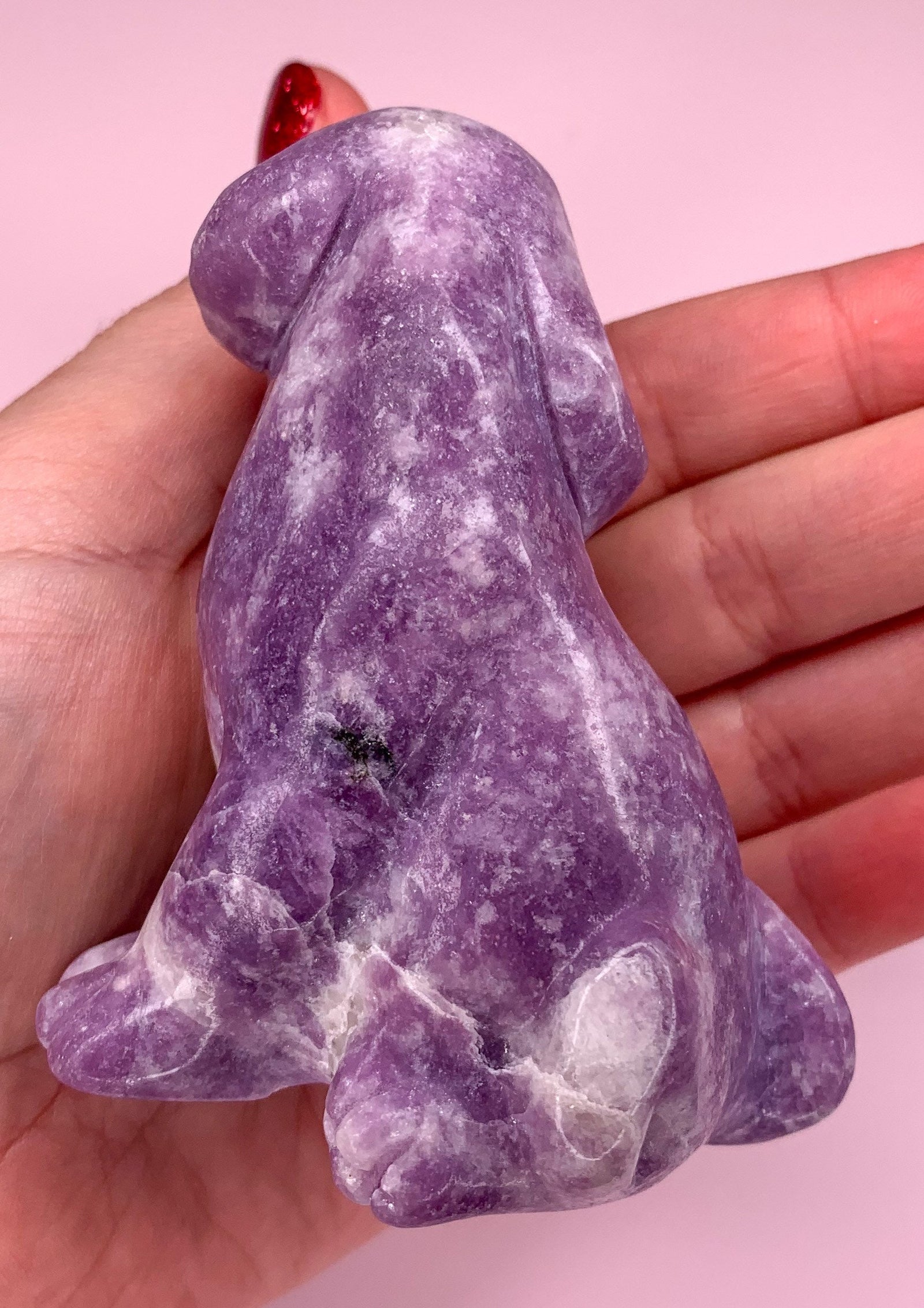 Mica Dog, Lepidolite Dog, Lepidolite Crystal, Mica Crystal, Pink Tourmaline Dog, Spirit Animal Crystals, Animal Crystals
