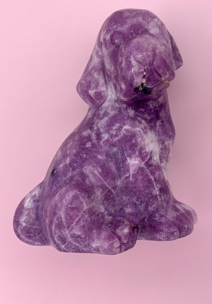 Pink Tourmaline Mica Crystal Dog