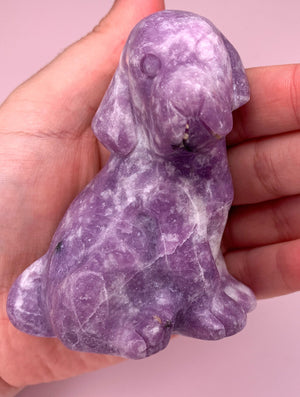 Pink Tourmaline Mica Crystal Dog