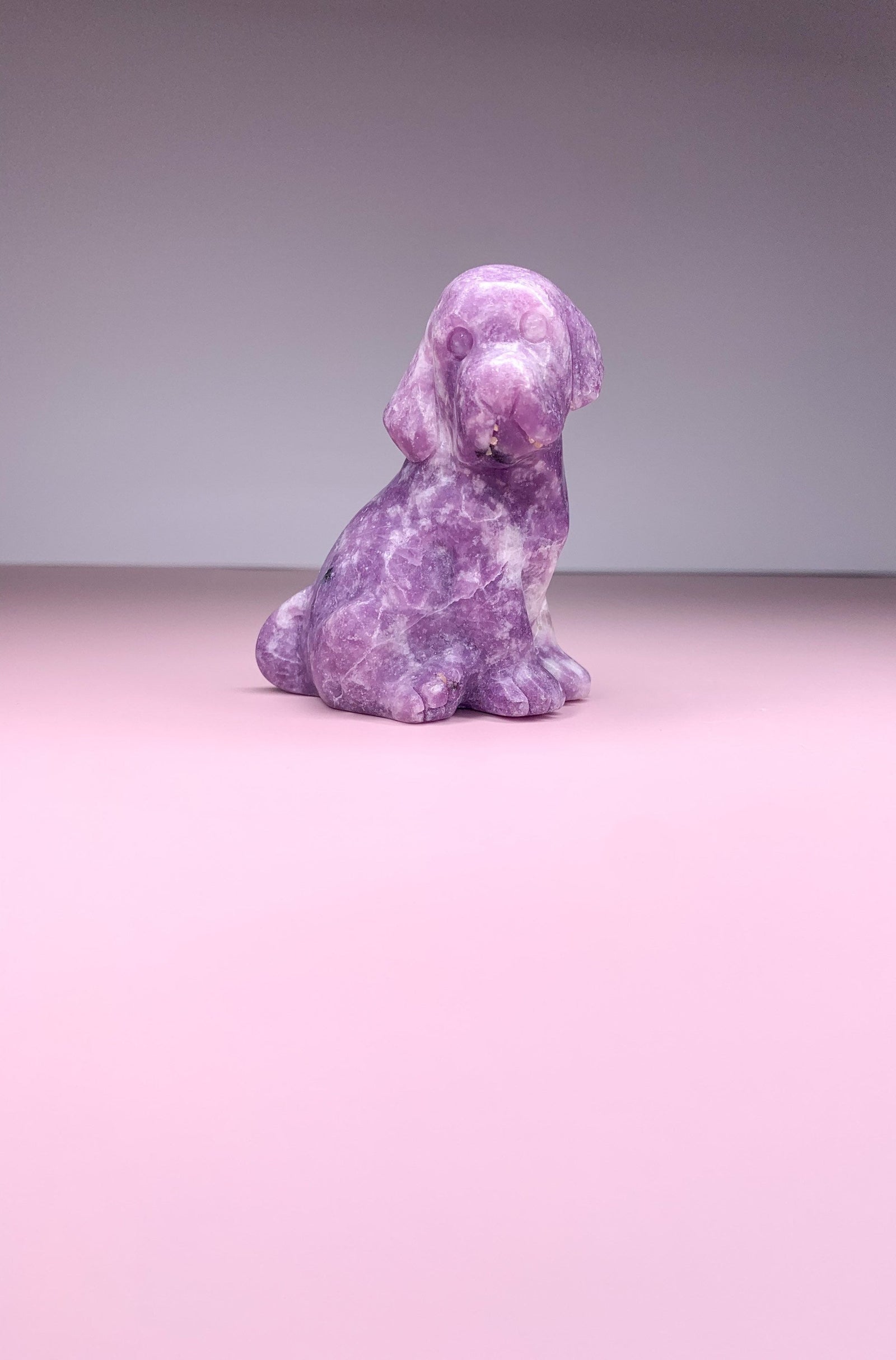 Mica Dog, Lepidolite Dog, Lepidolite Crystal, Mica Crystal, Pink Tourmaline Dog, Spirit Animal Crystals, Animal Crystals