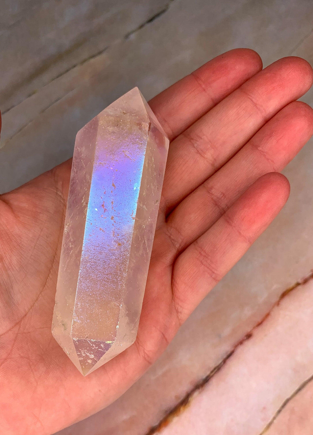 Angel Aura Clear Quartz Double Terminated Points