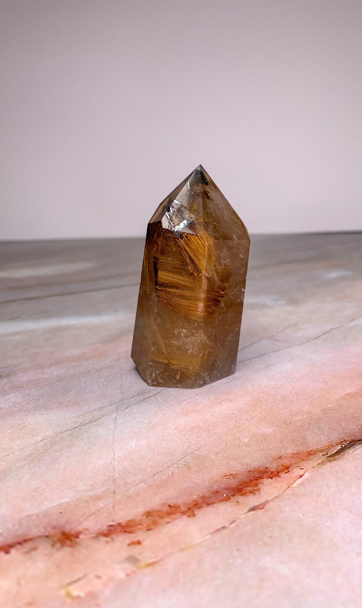 Natural Freeform Polished Golden Rutilated Crystal Quartz