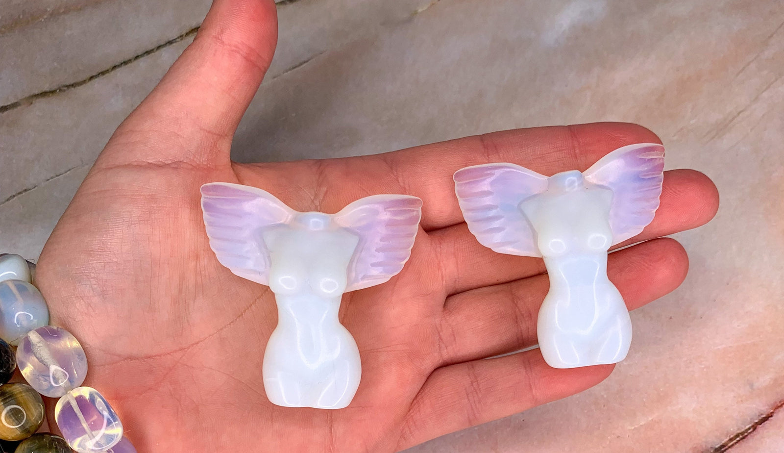 Opalite Goddess Carving | Feminine Energy & Intuition | Spiritual Decor