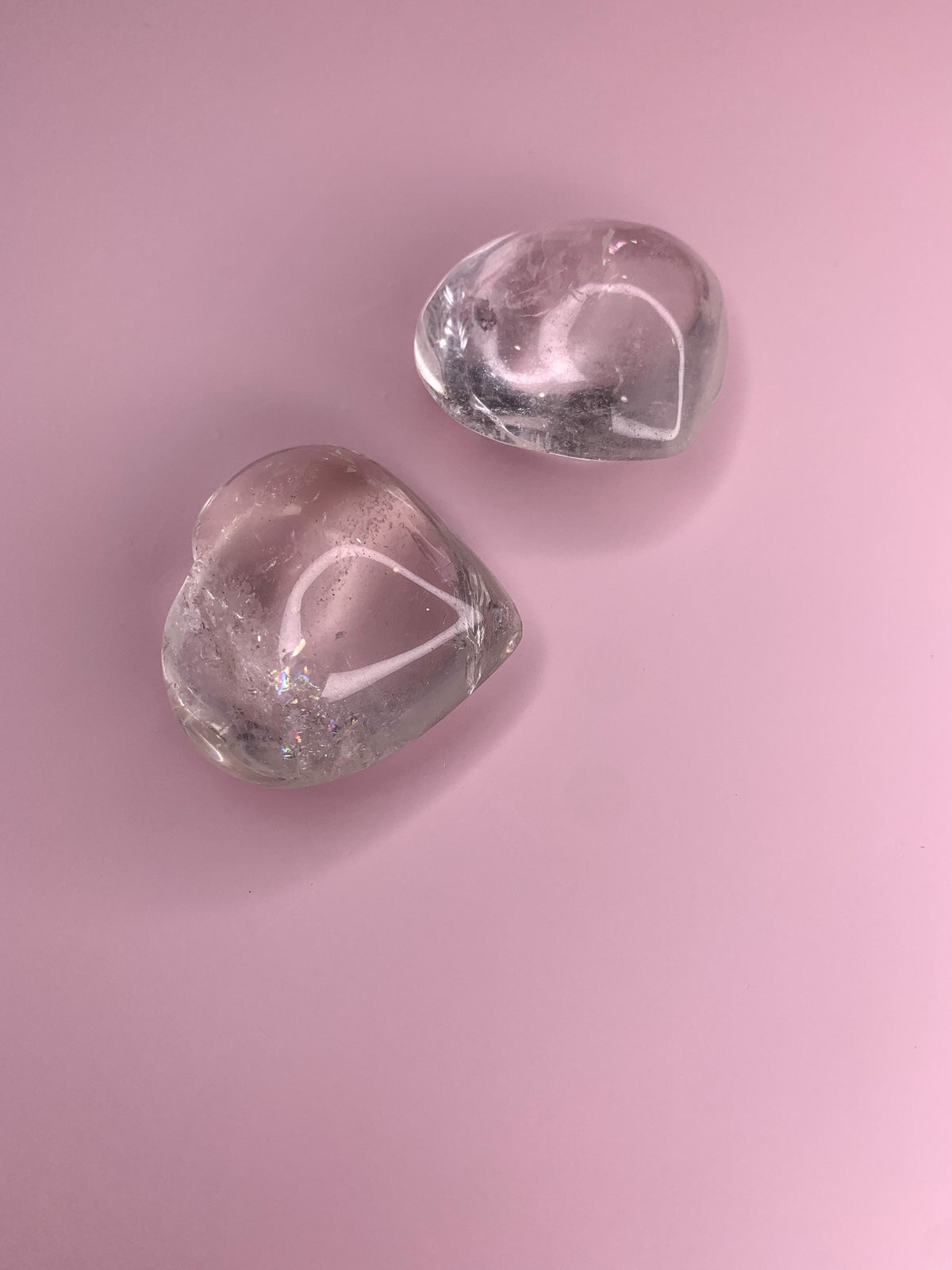 High Quality Clear Quartz Puffy Heart