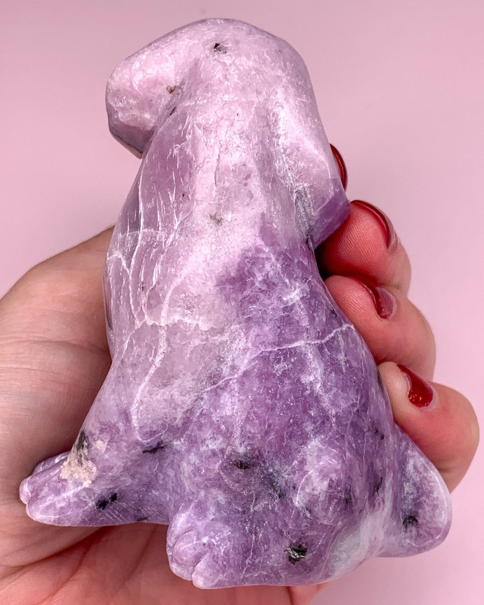 Mica Dog, Lepidolite Dog, Lepidolite Crystal, Mica Crystal, Pink Tourmaline Dog, Spirit Animal Crystals, Animal Crystals