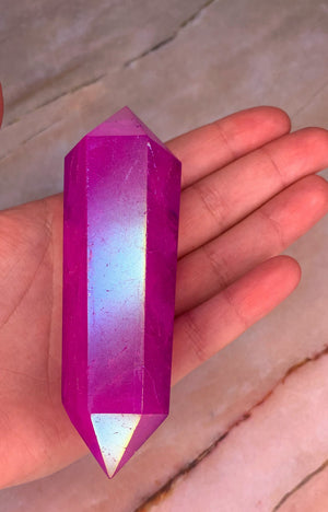 Angel Aura Clear Quartz Double Terminated Points
