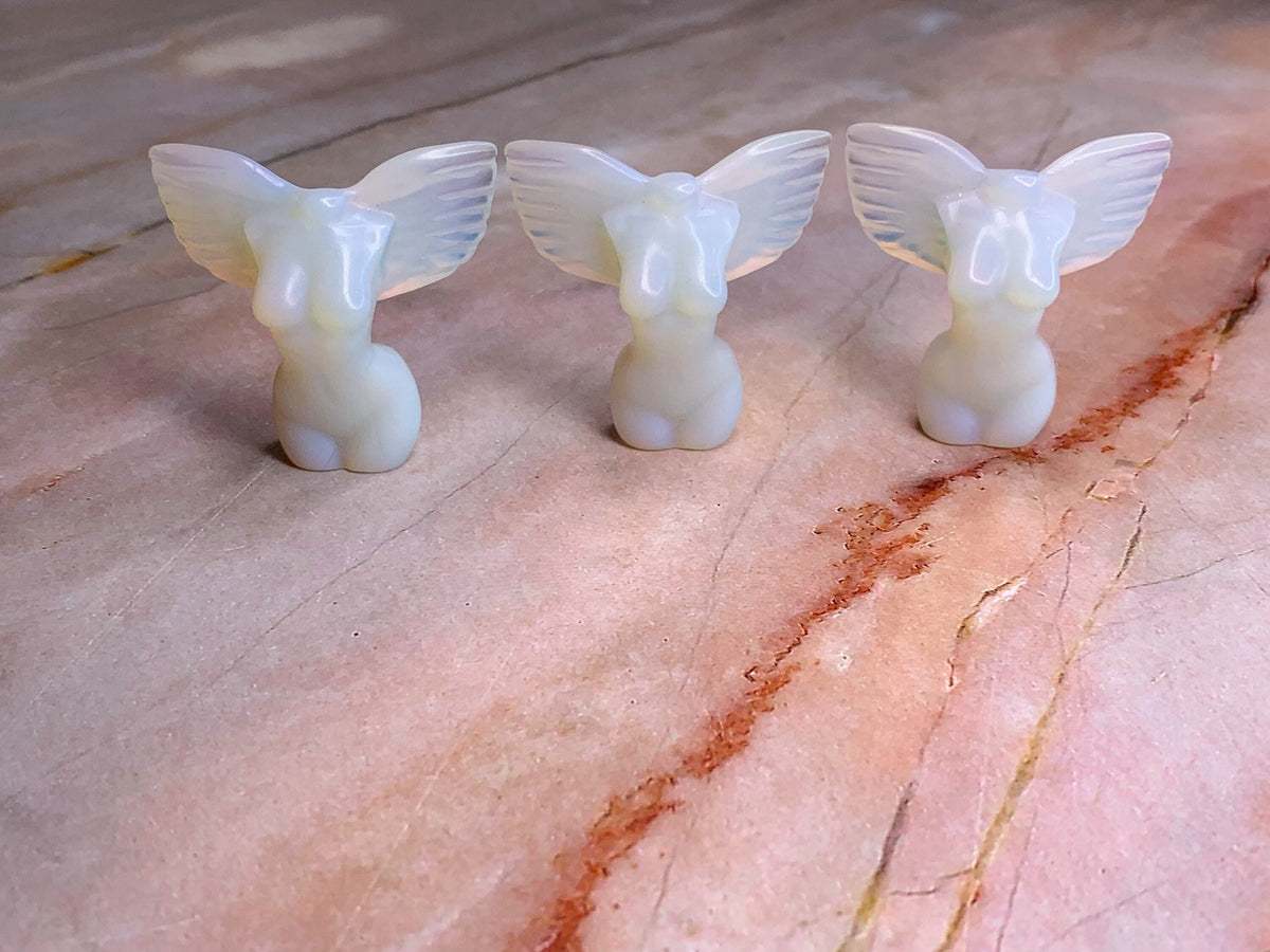 Opalite Goddess Carving | Feminine Energy & Intuition | Spiritual Decor
