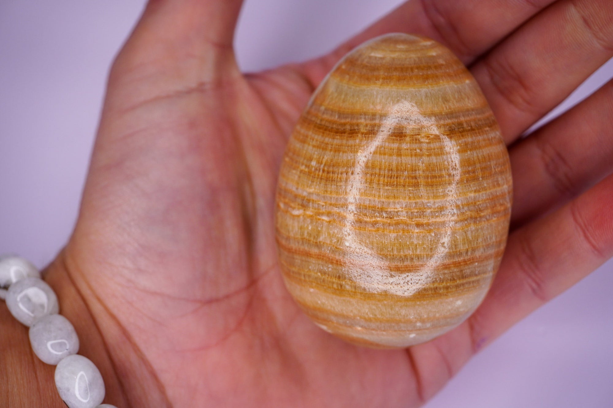 Aragonite Stone Egg