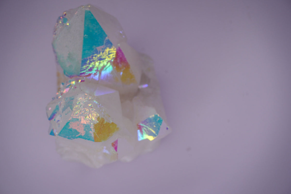 Opal Aura Quartz Point Cluster