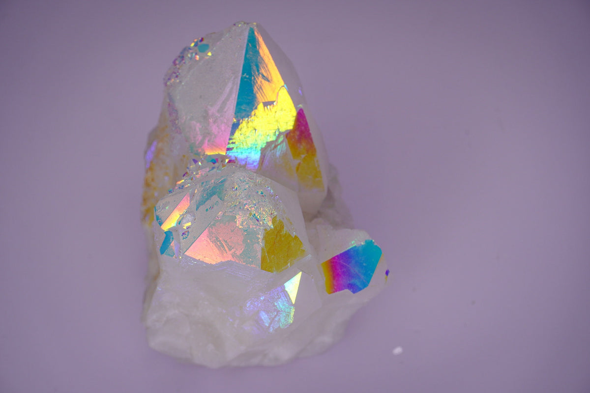Opal Aura Quartz Point Cluster