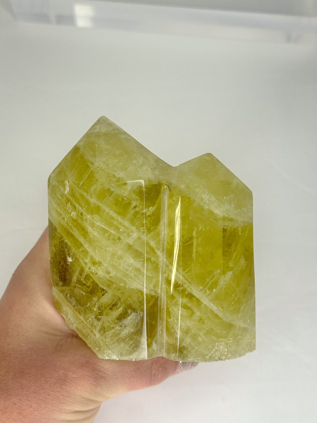 Natural Double Point Citrine with Polished Points