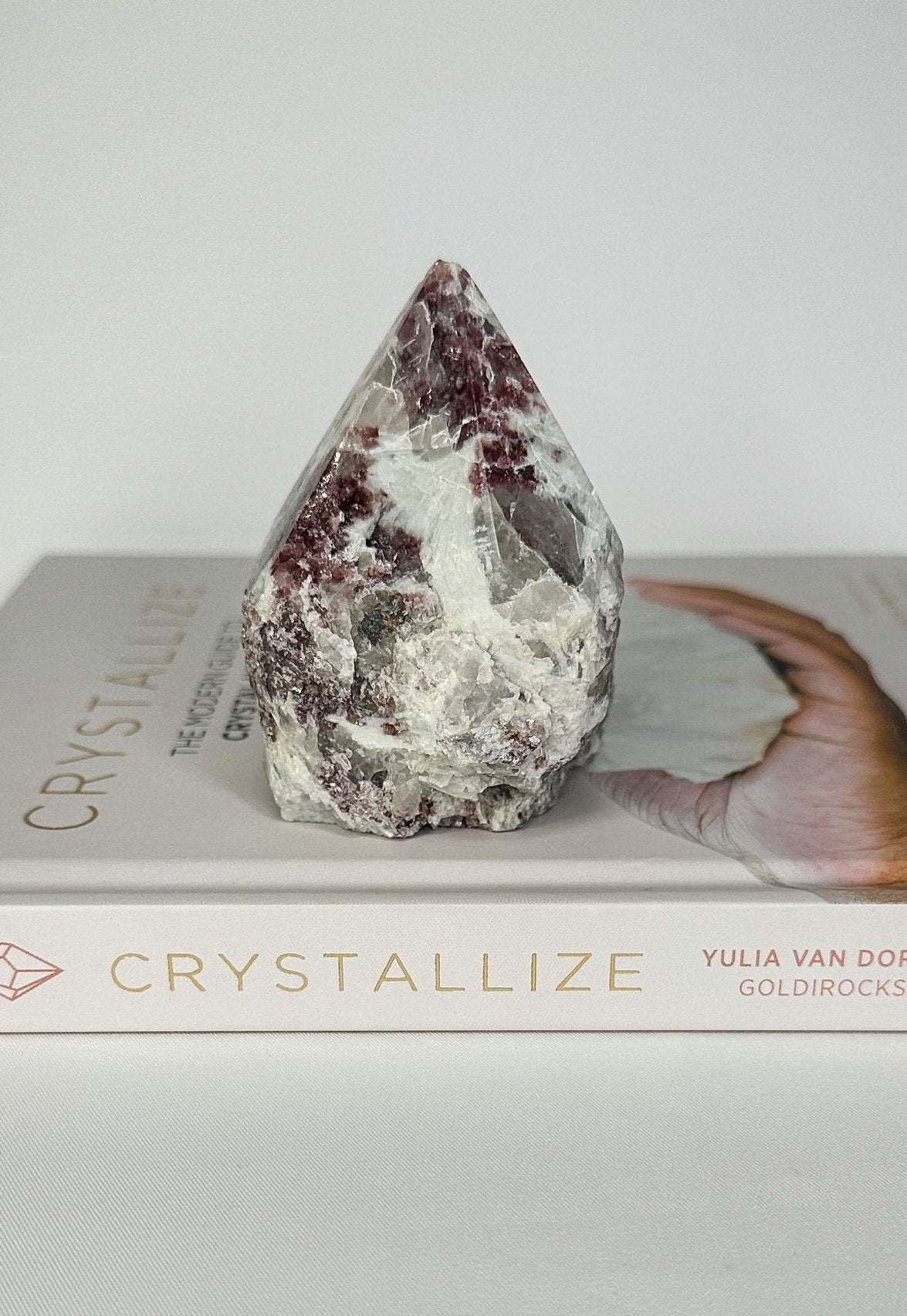 Lepidolite Base Cut Crystal Point, High Quality Lepidolite Purple, Mica Crystal, Pink Tourmaline, Purple Decor, AA Grade Crystal