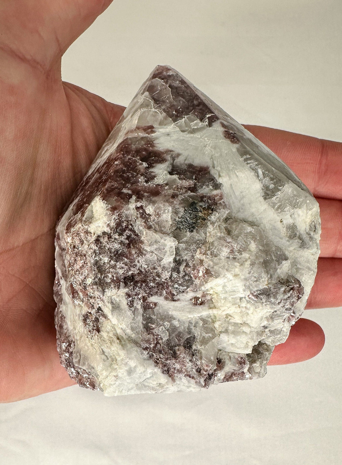 Purple/Pink Lepidolite Base Cut Crystal Point Crystal