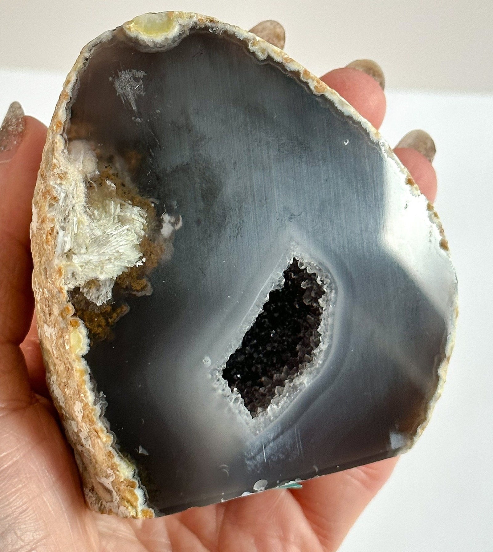 Agate Geode Natural Basecut, Agate Freeform Basecut, Mined Crystals, High Quality Agate