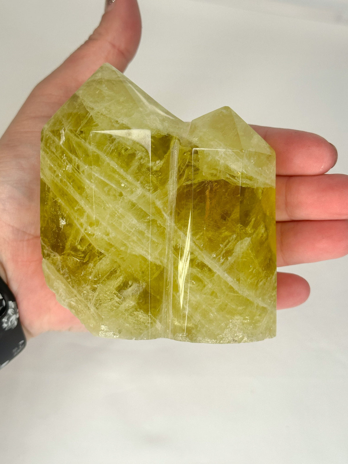 Natural Double Point Citrine with Polished Points