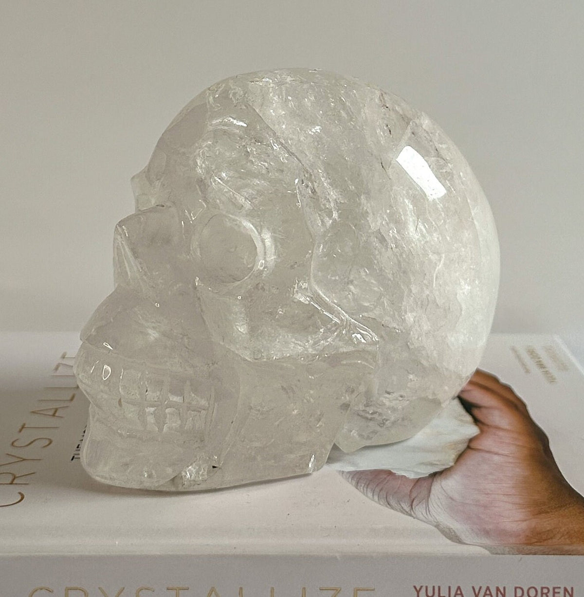Huge AA Grade Solid Clear Quartz Skull