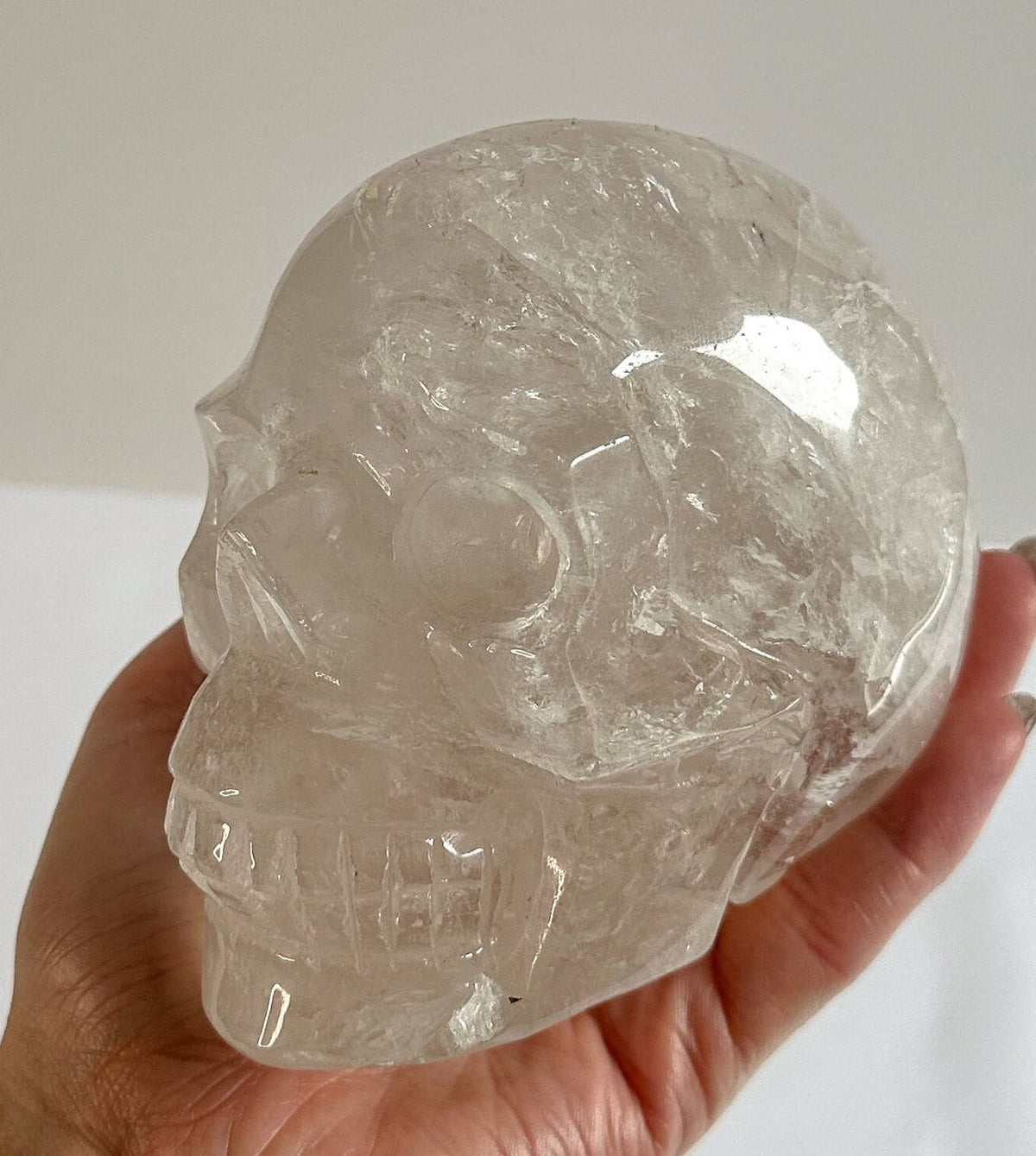 Huge AA Grade Solid Clear Quartz Skull