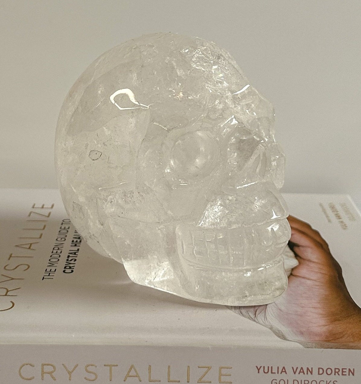Huge AA Grade Solid Clear Quartz Skull