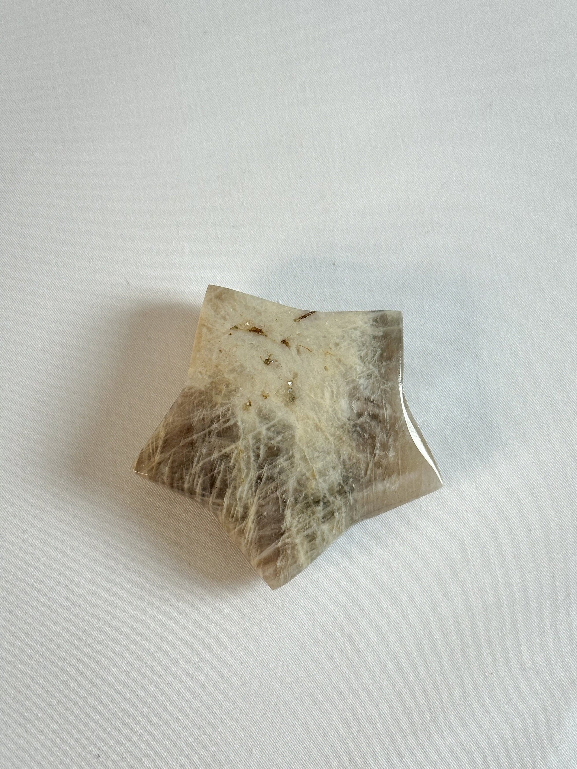 AA Grade Moonstone Star, Star Carving, Flashy Moonstone, Home Decor, AA Grade Crystal, Mined Crystals