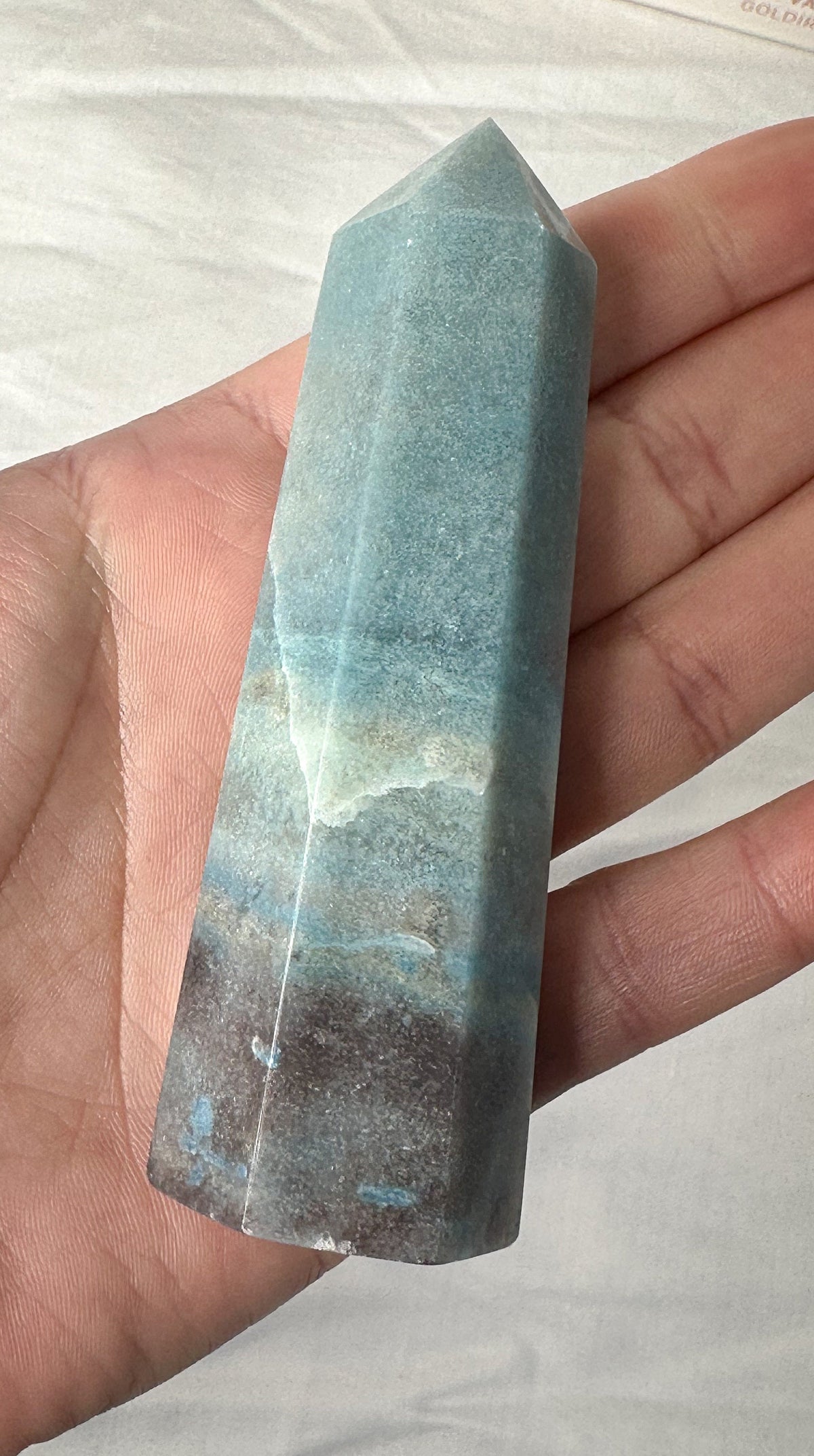 Tourmaline Blue  Crystal Trolleite Point Tower Generator