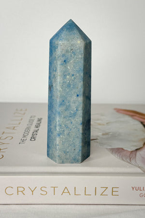 Blue Tourmaline Trolleite Tower Crystal