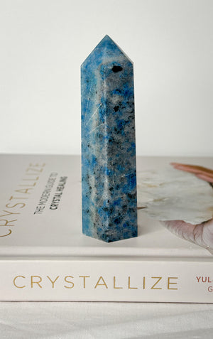 Blue Tourmaline Trolleite Tower Crystal