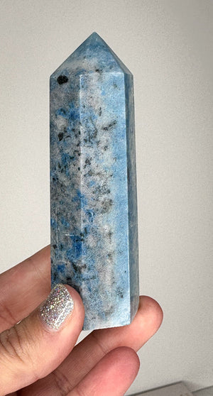 Blue Tourmaline Trolleite Tower Crystal