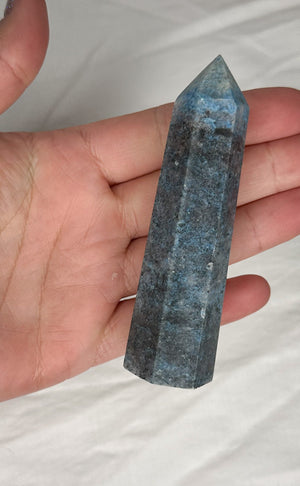 Blue Tourmaline Trolleite Tower Point Generator Crystal,