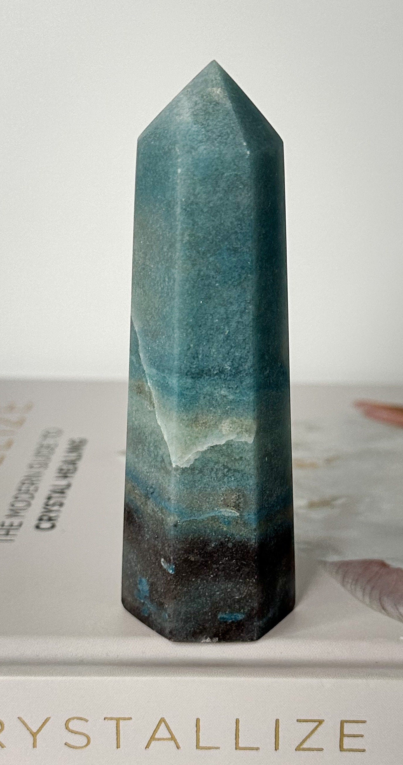 Trolleite Point, Trolleite Generator, Trolleite, Blue Tourmaline Crystal, Trolleite Tower, Blue Crystal