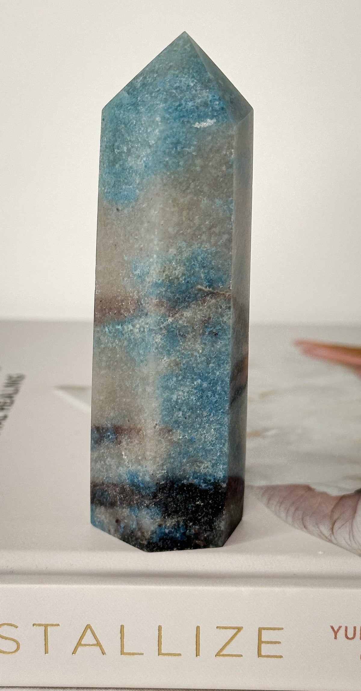 Trolleite Point Blue Tourmaline Crystal Tower